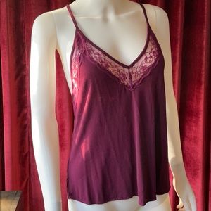 Unbranded Merlot Lace Cami Size S